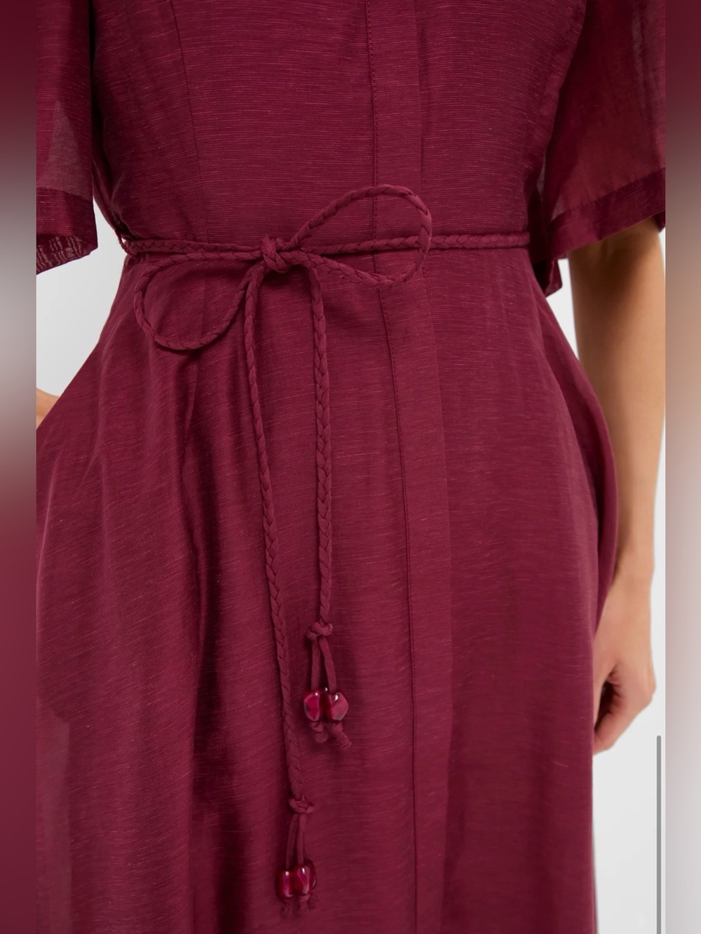 NWT Tuckernuck HYACINTH HOUSE Oxblood Cindy Midi Dress Size XL - Picture 6 of 10